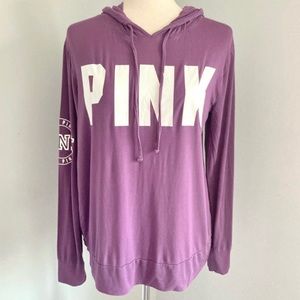 Victoria’s Secret PINK Purple Hooded Campus Tee